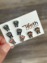 Halloween Tooth Earrings, Dental Earrings, Beetletooth, Dental Pumpkin, Spooky Tooth, Dental Gift, Dental Hygiene