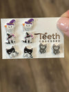 Halloween Earrings, Glow in the Dark, Ghost, Bat, Pumpkin, Skull, Spider & Tooth Polymer Clay Studs, Cute Spooky Jewelry, Handmade Gift