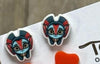 Swimming Tooth Earring and Sticker Combo