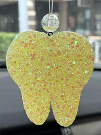 Yellow Tooth Car Freshener and Vent Clip