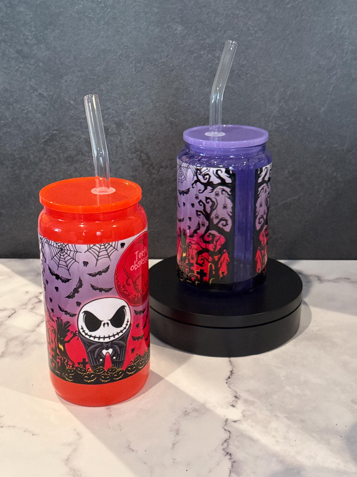 Pumpkin Tooth Glass & Mug – Spooky Cute Halloween Tooth Cup | Dental Assistant, Hygienist Dentist Gift | Teeth Obsessed Drinkware