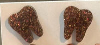 Brown Tooth Dental Earrings