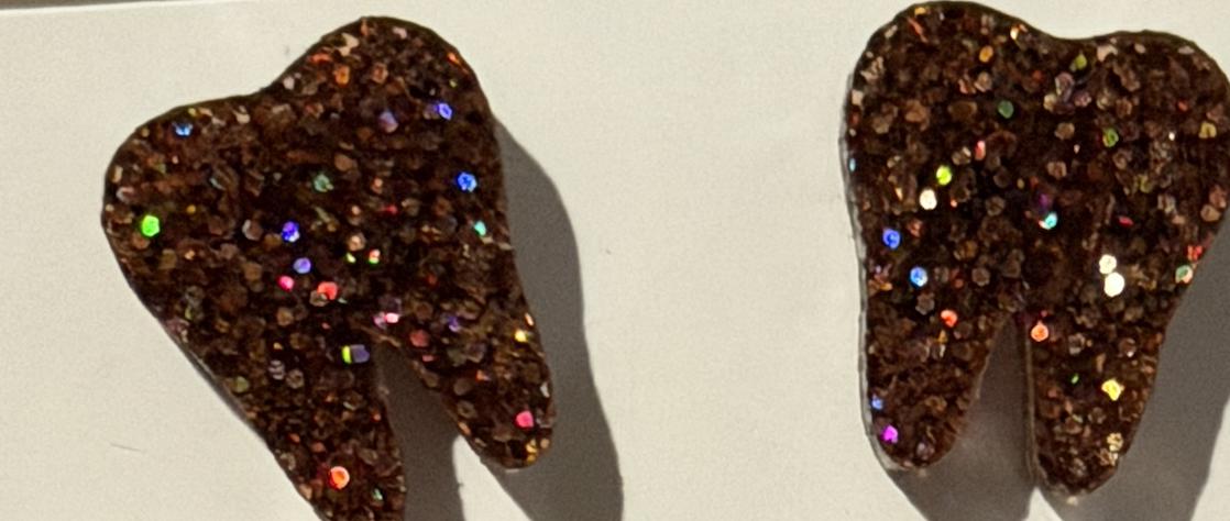 Rose Gold Dental Earrings