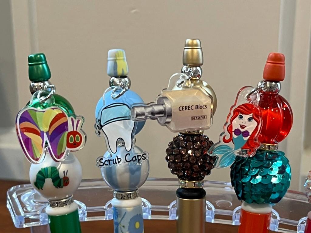 Dental Tooth Pens | Bubble Pen| Dental Assistant Gift | Hygienist Pens | Dentist Office Supplies | Tooth Topper Pen | Dental Team Gifts