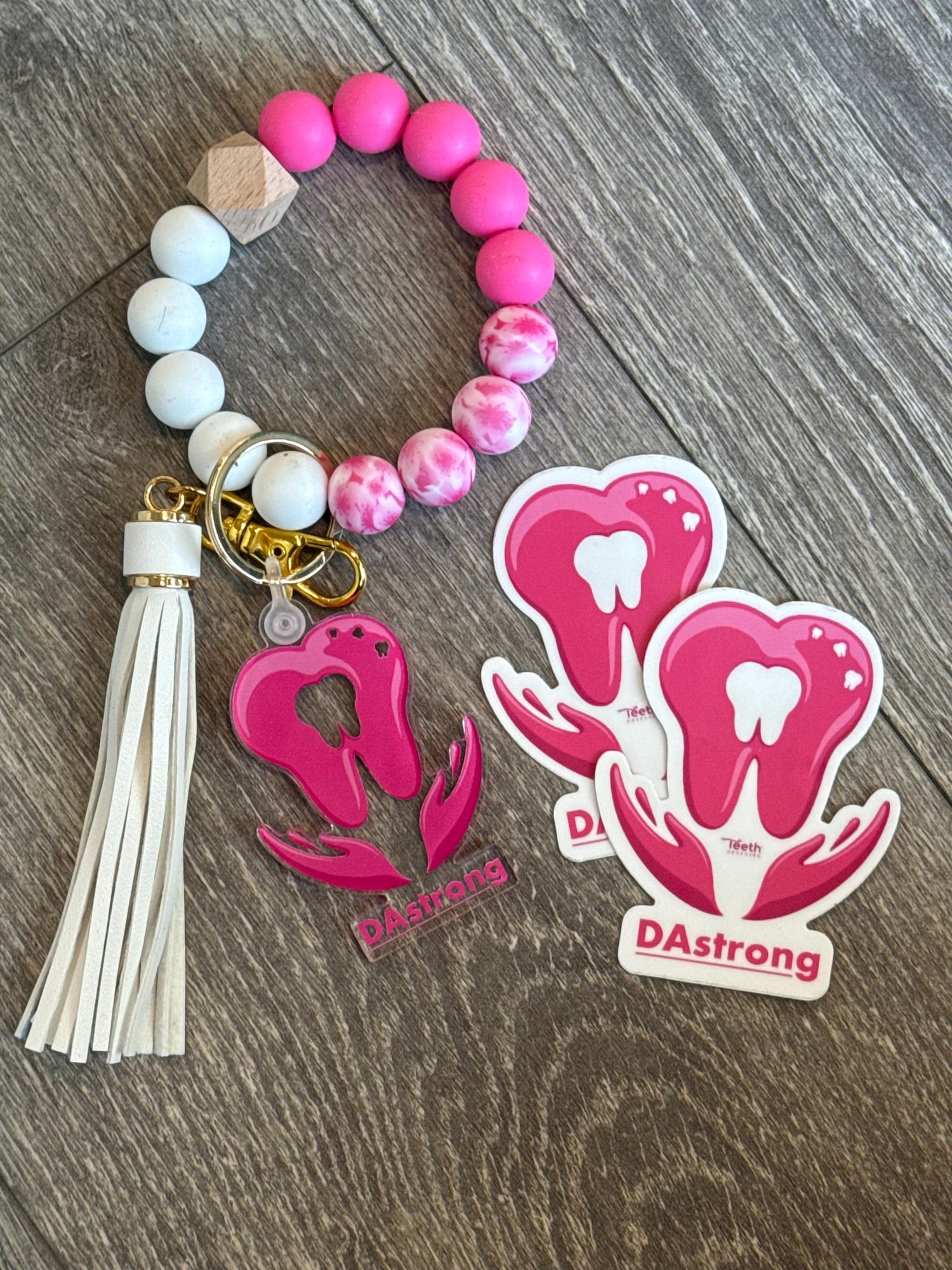 Dental Assistant Appreciation Collection | Tooth Keychain & Appreciation Sticker | DA Appreciation Week Gift | Teeth Obsessed