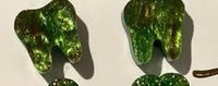 Lime Green Dental Earrings