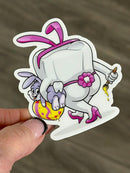Mrs Flossy Easter Tooth Sticker | Bubblegum Bunny Sticker | Cute Dental Sticker | Dental Assistant Gift | Teeth Obsessed