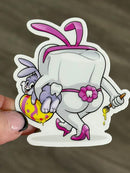 Mrs Flossy Easter Tooth Sticker | Bubblegum Bunny Sticker | Cute Dental Sticker | Dental Assistant Gift | Teeth Obsessed