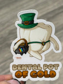 Mrs Flossy St Patrick's Day Tooth Sticker | Pattys Day Tooth Sticker | Cute Dental Sticker | Dental Assistant Gift | Teeth Obsessed