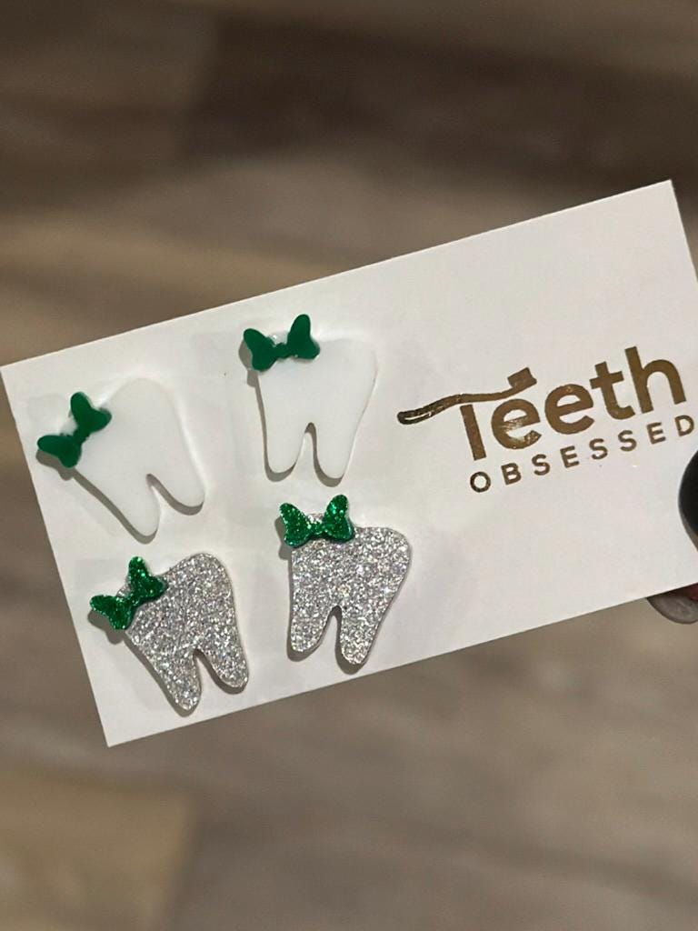 St Patricks Day Dental Earrings