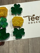 St Patricks Day Dental Earrings, Teeth Earrings, Tooth Earrings, Glitter Tooth Earrings, Dental Hygiene Gift Dental Assistant