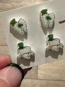 St Patricks Day Dental Earrings, Teeth Earrings, Tooth Earrings, Glitter Tooth Earrings, Dental Hygiene Gift Dental Assistant