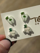 St Patricks Day Dental Earrings, Teeth Earrings, Tooth Earrings, Glitter Tooth Earrings, Dental Hygiene Gift Dental Assistant