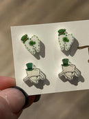 St Patricks Day Dental Earrings, Teeth Earrings, Tooth Earrings, Glitter Tooth Earrings, Dental Hygiene Gift Dental Assistant