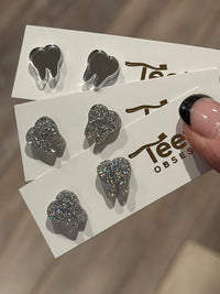 Glitter Tooth Earrings: Dental Hygienist Gift