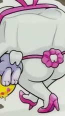 Mrs Flossy Easter Tooth Sticker | Bubblegum Bunny Sticker | Cute Dental Sticker | Dental Assistant Gift | Teeth Obsessed