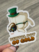 Mrs Flossy St Patrick's Day Tooth Sticker | Pattys Day Tooth Sticker | Cute Dental Sticker | Dental Assistant Gift | Teeth Obsessed