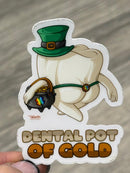Mrs Flossy St Patrick's Day Tooth Sticker | Pattys Day Tooth Sticker | Cute Dental Sticker | Dental Assistant Gift | Teeth Obsessed