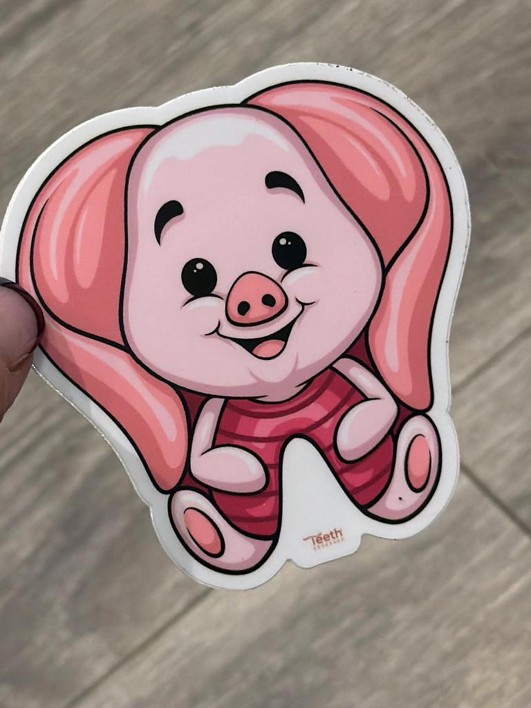 Pig Dental Stickers | Dentist Office Decor | Dental Assistant Gift | Hygienist Sticker | Tooth Stickers | Dental Team Swag