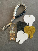 Bunny Tooth Keychain, Dental Teeth, Dental Gift, Dental Assistant, Dental Hygienist, Keyring
