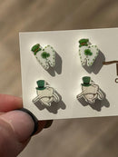 St Patricks Day Dental Earrings, Teeth Earrings, Tooth Earrings, Glitter Tooth Earrings, Dental Hygiene Gift Dental Assistant