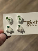 St Patricks Day Dental Earrings, Teeth Earrings, Tooth Earrings, Glitter Tooth Earrings, Dental Hygiene Gift Dental Assistant