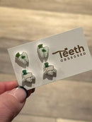 St Patricks Day Dental Earrings, Teeth Earrings, Tooth Earrings, Glitter Tooth Earrings, Dental Hygiene Gift Dental Assistant