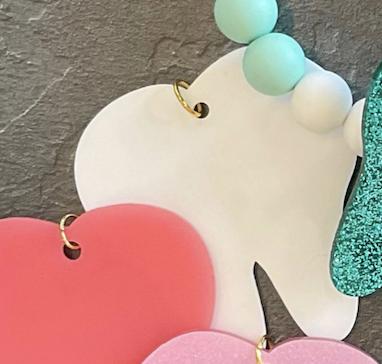 Denture Keychain, Teeth Keychain, Dental Gift, Dental Hygiene, Dental Assistant