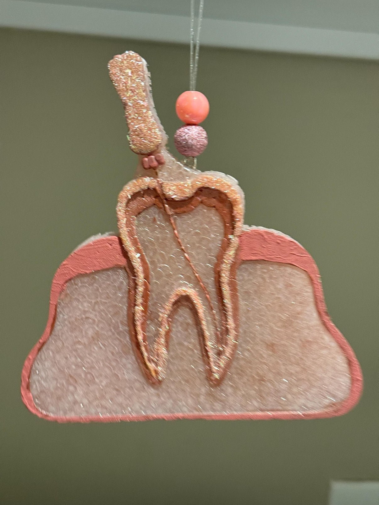 Sparkly Tooth Car Freshener, Dental Air Freshener, Glitter Scented Oral Hygiene Gift