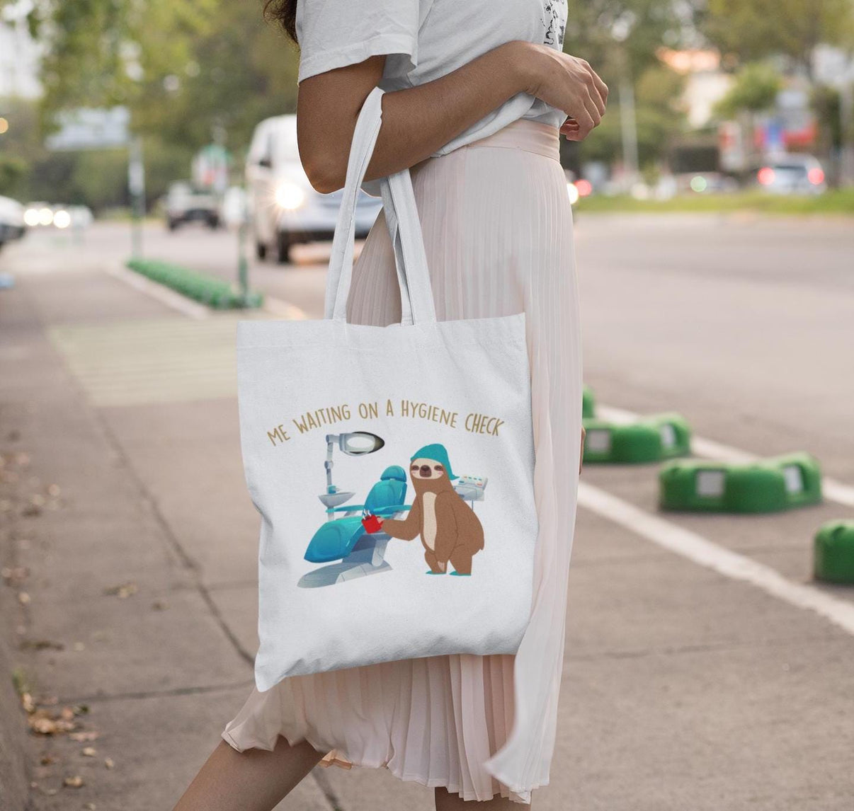Dental Hygienist Tote, Tooth Anatomy Humor Canvas Bag, Dental Team DA Gift