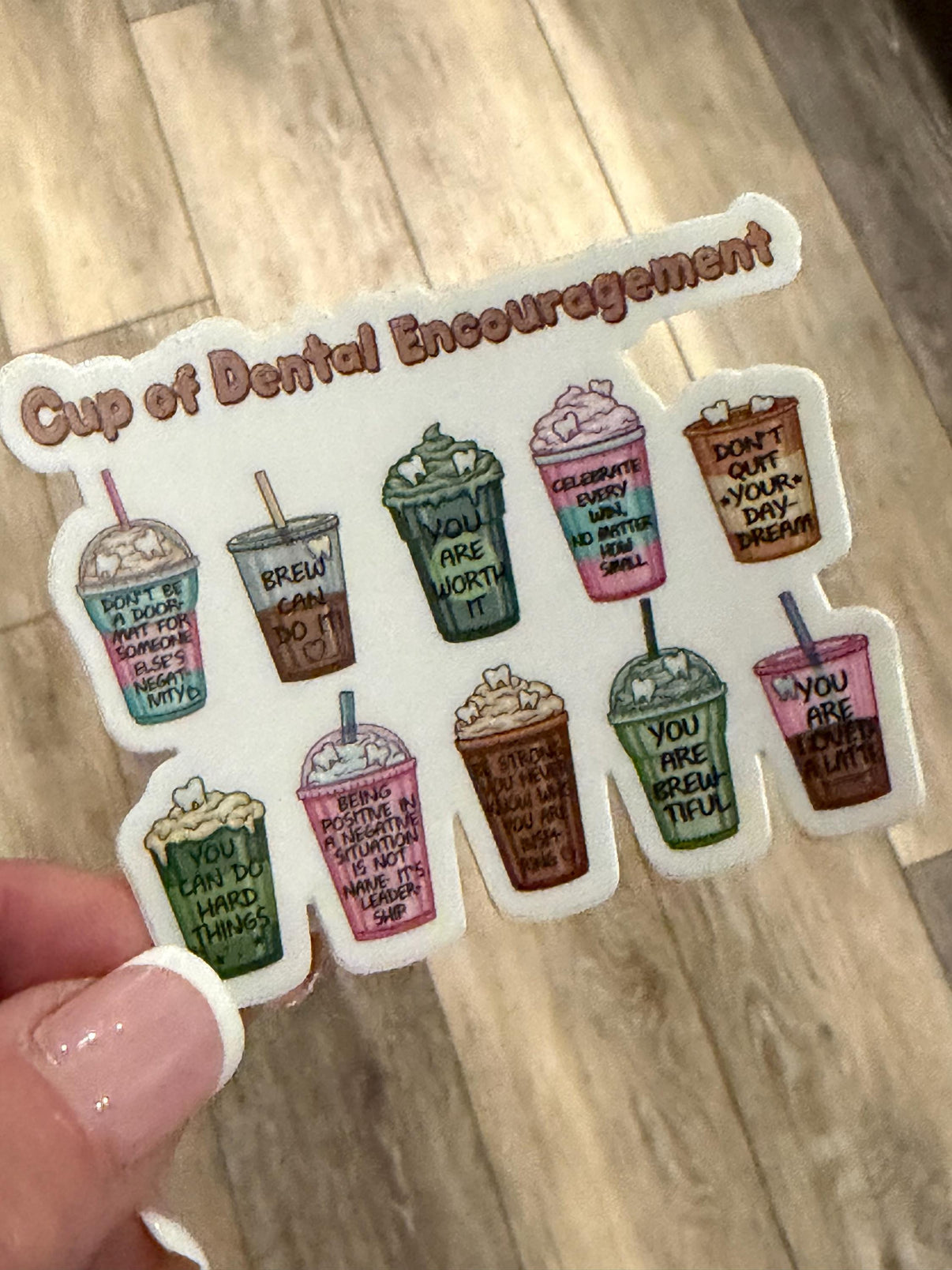 Set of dental stickers featuring tooth and dentist-themed designs, perfect for dental assistant or hygienist gifts by Teeth Obsessed.