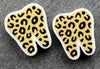Leopard Dental Earrings, Cheetah Teeth Earrings, Tooth Earrings, Glitter Tooth Earrings, Dental Hygiene Gift Dental Assistant