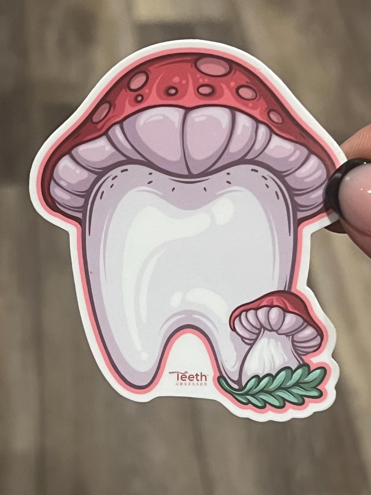 Mushroom Dental Stickers | Dentist Office Decor | Dental Assistant Gift | Hygienist Sticker | Tooth Stickers | Dental Team
