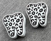 Leopard Dental Earrings, Cheetah Teeth Earrings, Tooth Earrings, Glitter Tooth Earrings, Dental Hygiene Gift Dental Assistant