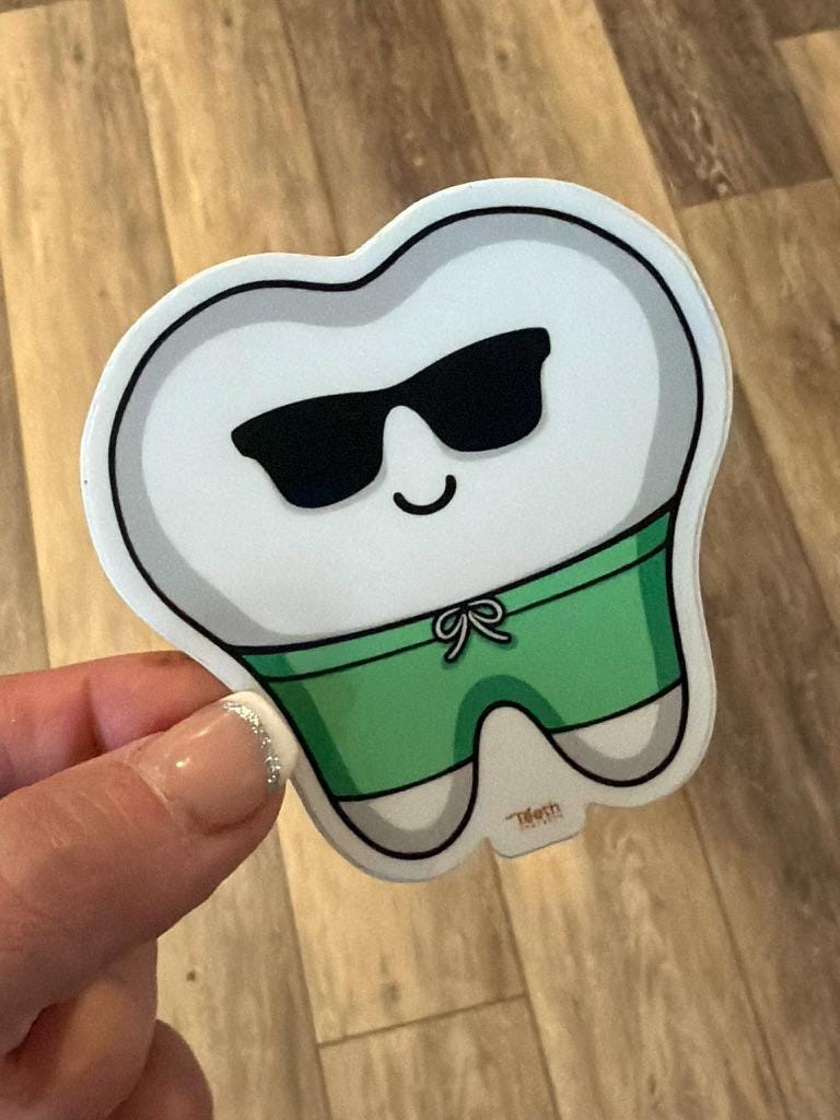 Tooth Sticker, Teeth Sticker, Dental Sticker, Dental Assistants, Dental Hygienist, Dental Hygiene