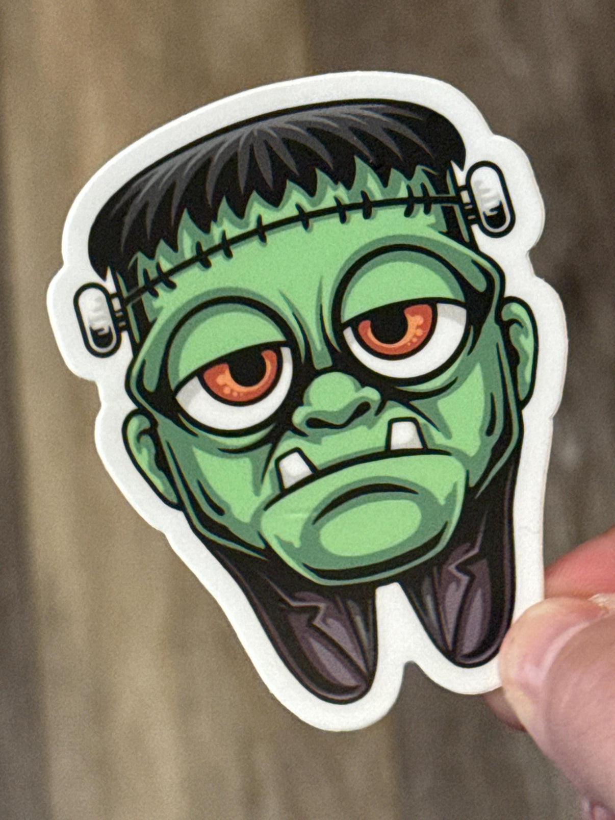 Dental Halloween Sticker, Spooky Frankenstein, Tooth Sticker, Dental Monster, Dental Hygienist Sticker, Dentist Gift, Halloween Dental