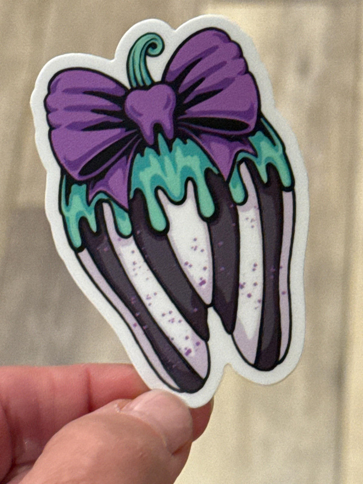 Dental Halloween Sticker, Spooky Dentist, Tooth Sticker, Dental Monster, Dental Hygienist Sticker, Dentist Gift, Halloween Dental