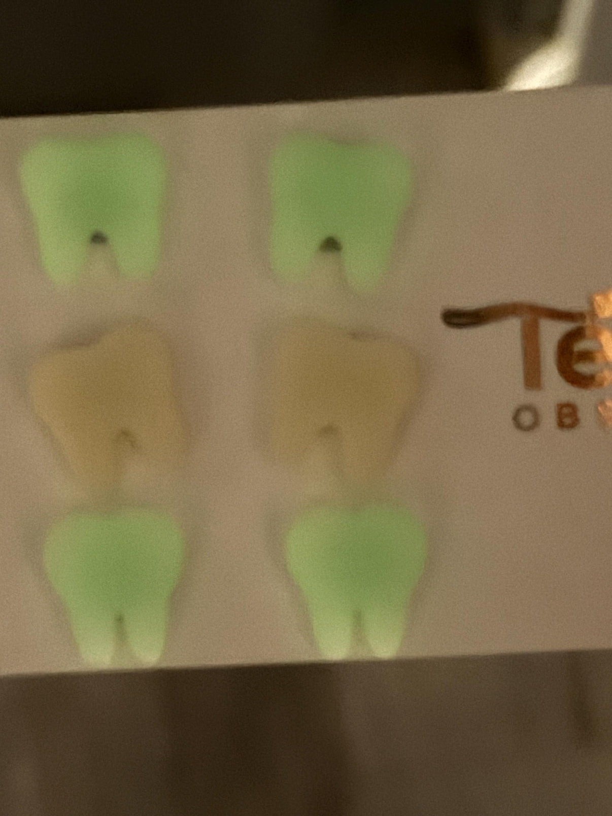 Halloween Glow Tooth Earrings | Mummy Tooth, Tooth Cat, Bones & Ghost Tooth | Dental Halloween Earrings | Dental Assistant Hygienist