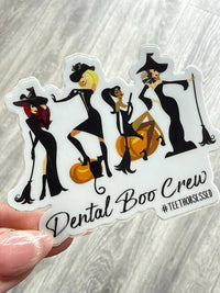 Dental BOO Crew Sticker | Halloween Dental Sticker | Dental Assistant Hygienist Dentist Gift | Spooky Dental Team Sticker