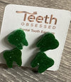 Green Tooth Earrings | Dental Earrings | Molar Earrings | Dental Assistant Gift | Hygienist Gift | Dentist Jewelry