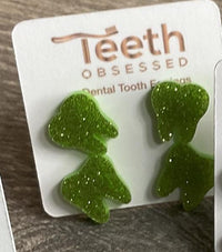 Green Tooth Earrings | Dental Earrings | Molar Earrings | Dental Assistant Gift | Hygienist Gift | Dentist Jewelry