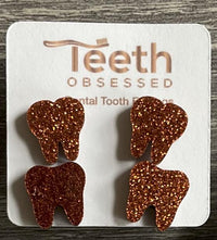 Orange Tooth Earrings | Dental Earrings | Molar Earrings | Dental Assistant Gift | Hygienist Gift | Dentist Jewelry