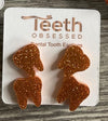 Orange Tooth Earrings | Dental Earrings | Molar Earrings | Dental Assistant Gift | Hygienist Gift | Dentist Jewelry