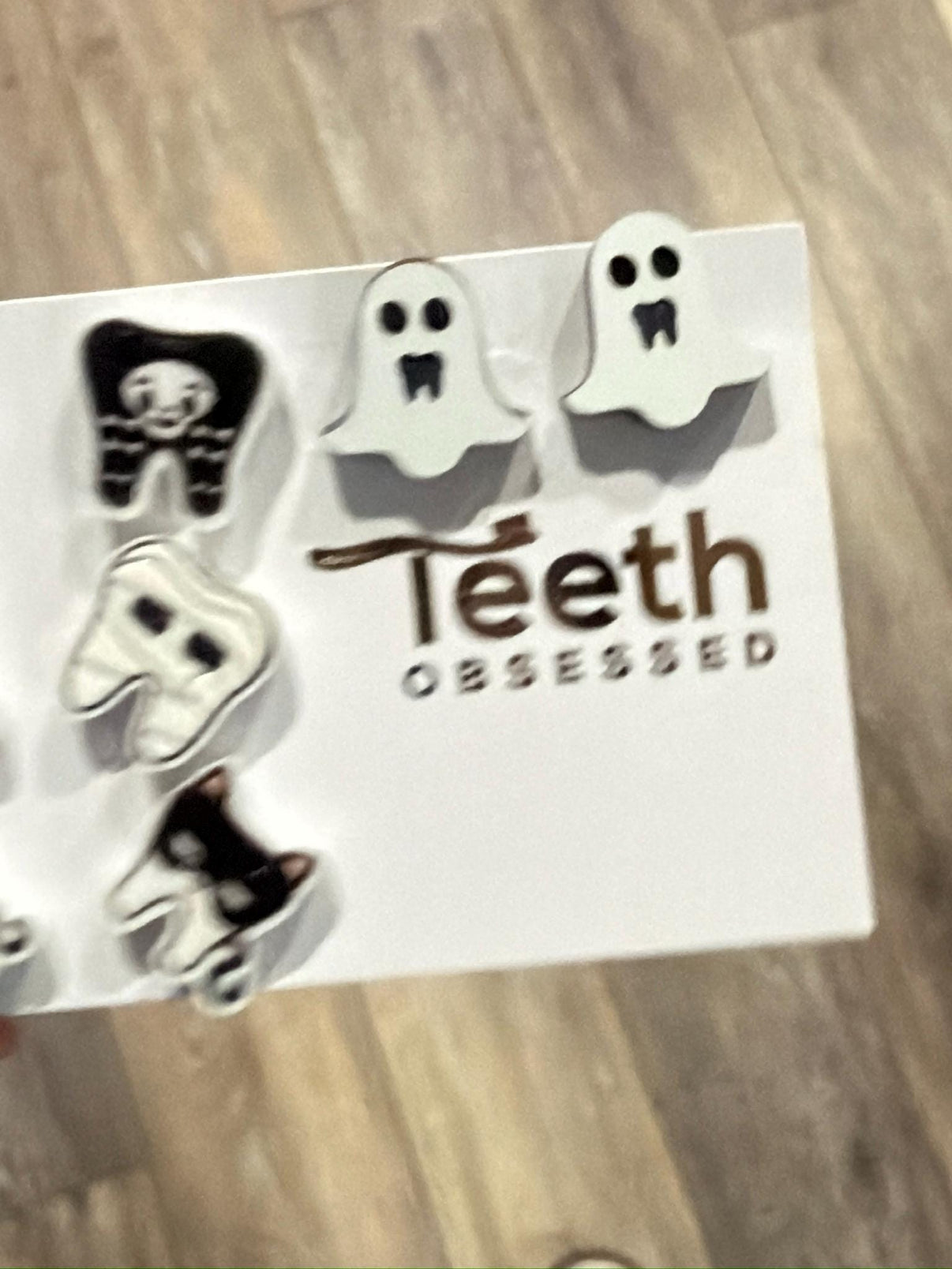 Glow Halloween Dental Earrings, Spooky Teeth Earrings, Monster Tooth Earrings, Tooth Earrings, Dental Assistant, Dental Graduation