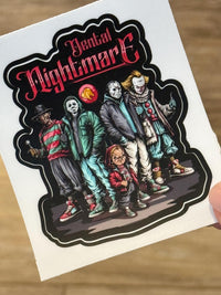 Dental Halloween Sticker, Halloween Villians, Tooth Sticker, Dental Nightmare, Dental Hygienist Sticker, Dentist Gift, Halloween Dental