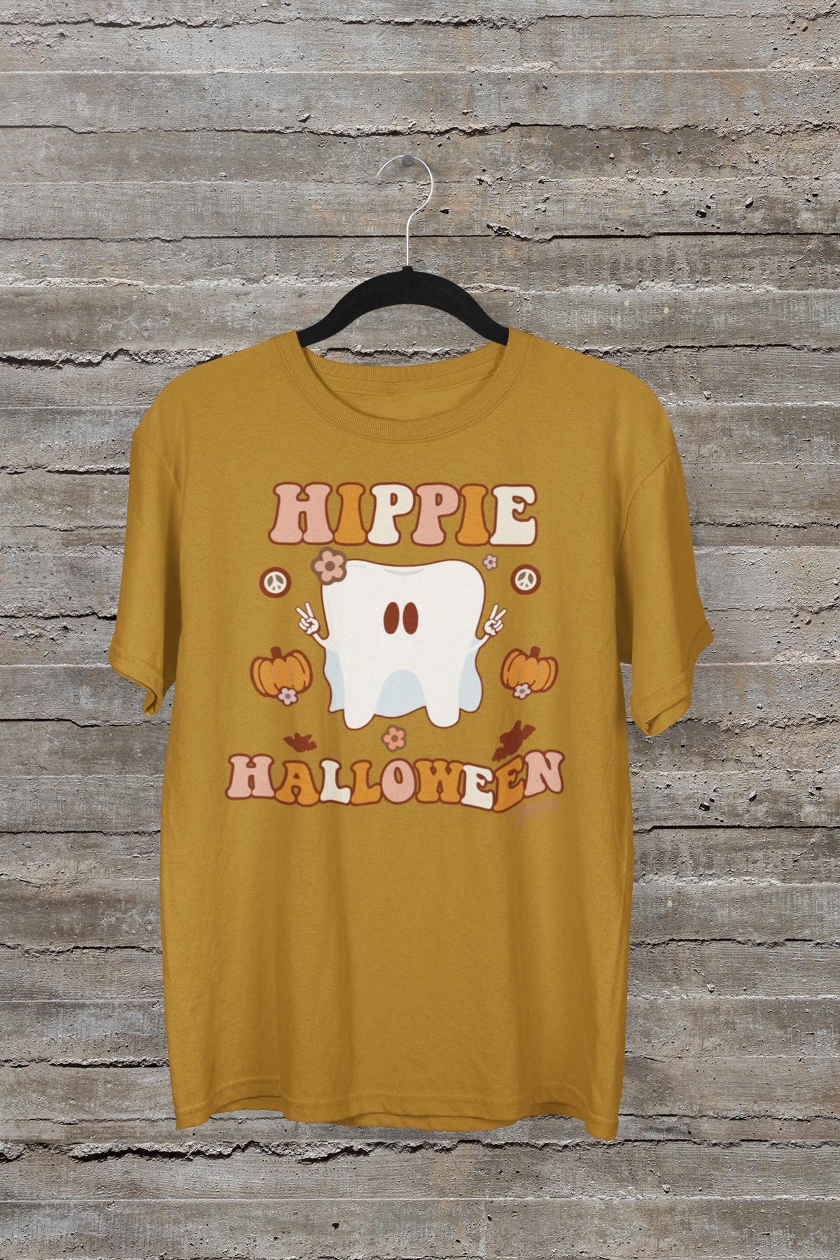 Hippie Halloween Dental Shirt | Retro Dental Halloween Tee | Dental Assistant Hygienist Shirt | Spooky Dental Gift
