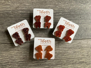 Orange Tooth Earrings | Dental Earrings | Molar Earrings | Dental Assistant Gift | Hygienist Gift | Dentist Jewelry