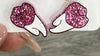 Pink Glitter Tooth Earrings, Dental Studs, Dental Gift, Pink Tooth, Molar Earrings, Dental Assistant, Dental Hygiene