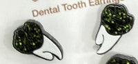 Turquoise Glitter Tooth Earrings, Dental Studs, Dental Gift, Molar Teeth, Molar Earrings, Dental Assistant, Dental Hygiene