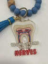 Dental Nerve Keychain, Dental Keychain, Dentist Keyring, Tooth Keychain, Dental Assistant Keychain, Dental Hygienist Key, Dental Babe